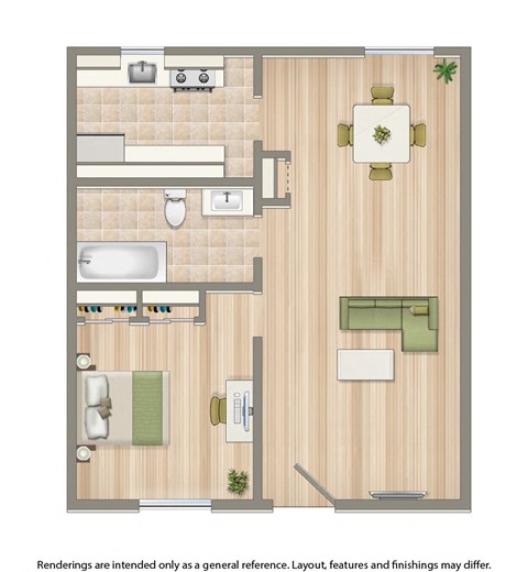 1400 van buren apartments 1 bedroom floor plan